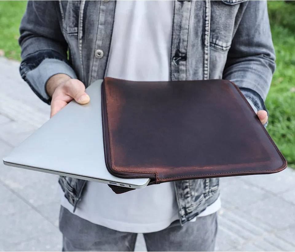 New MacBookPro14 Protective Cover Genuine Leather Notebook Computer Cowhide Inner Bag Suitable for Latest Models