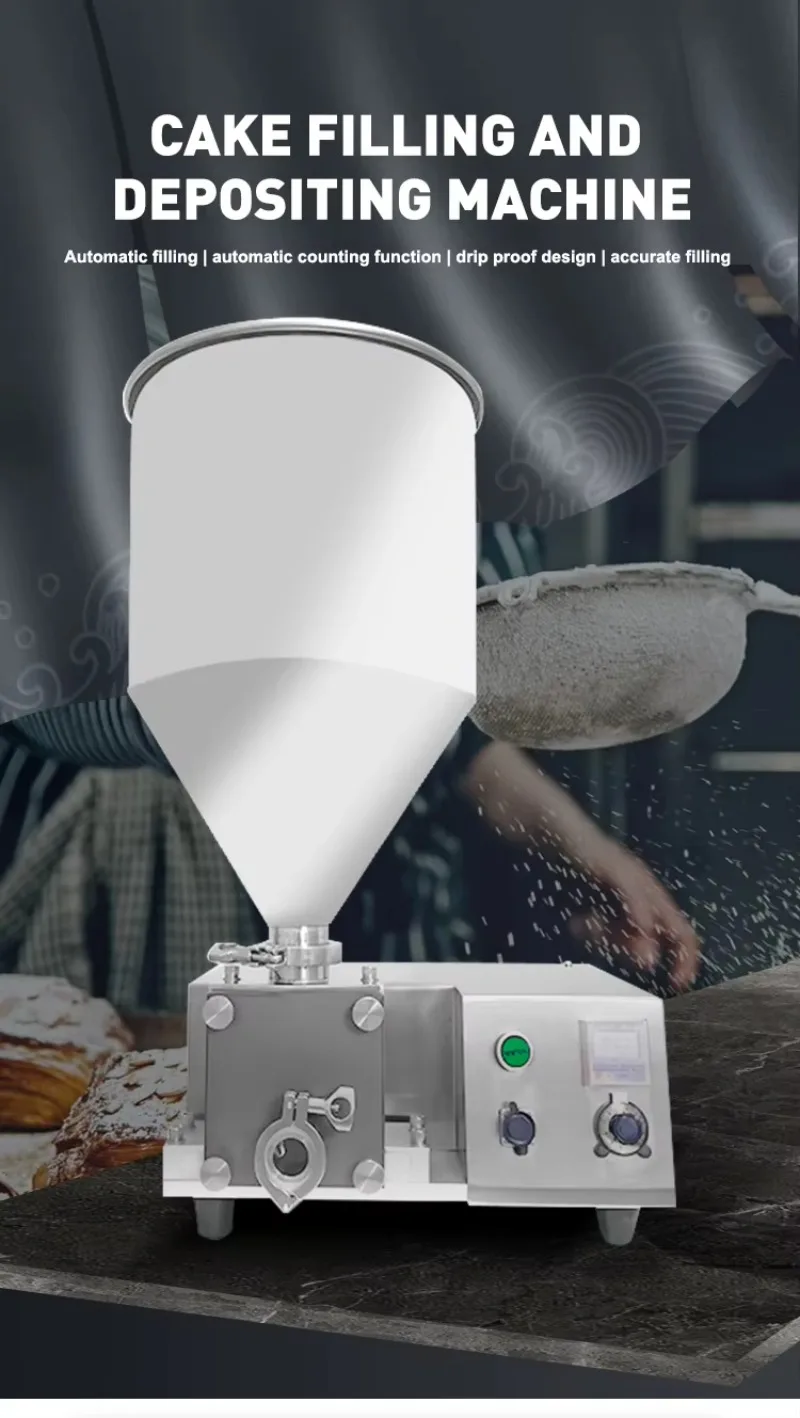 Commercial Cream Paste Filling Machine for Muffins Choux Pastry Injecting Cake Batter Dispenser Custom