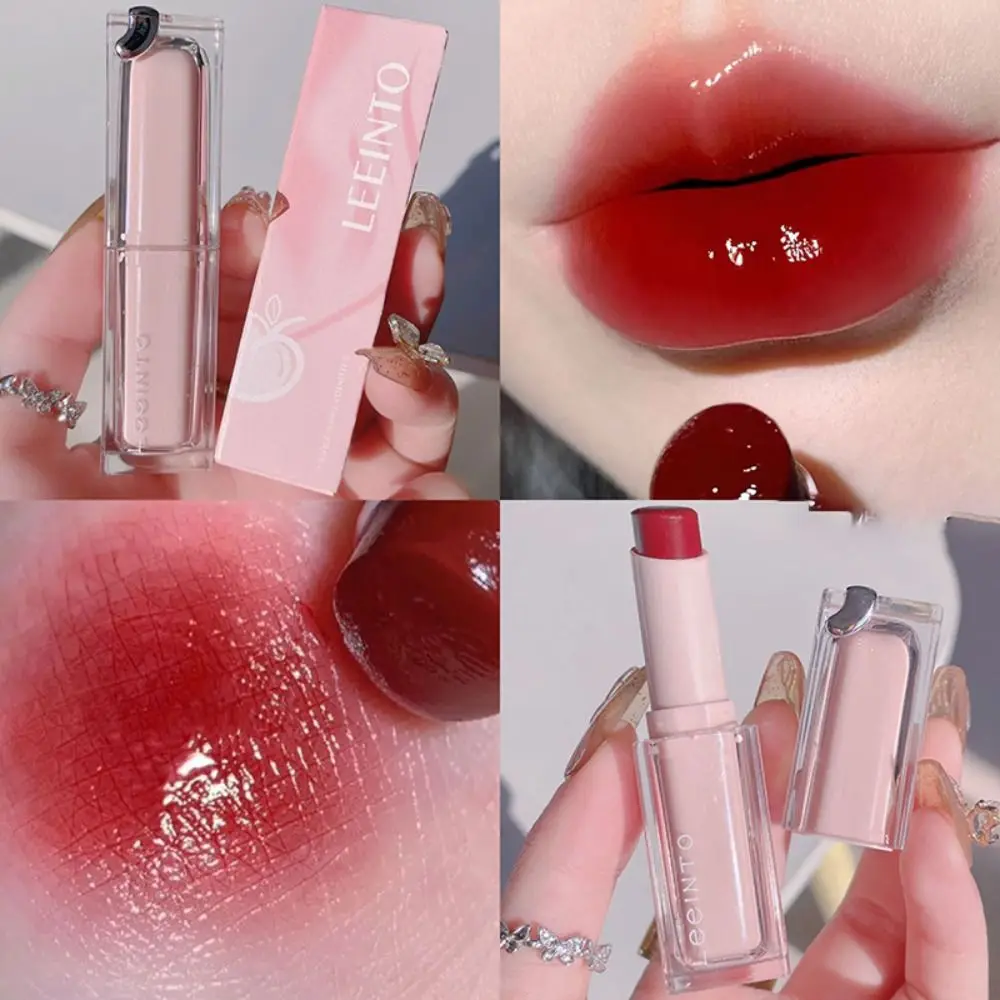 Transparent Jelly Mirror Glass Lipsticks Long Lasting Waterproof Jelly Water Lip Gloss Sweatproof Non-stick Cup Solid Lip Glaze