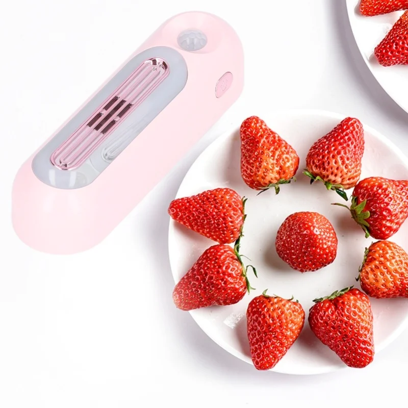USB Rechargeable Refrigerator Deodorizer Smart Sensing 5V 120mA Warm Night Light Closet Deodorizer Pink