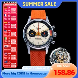 Sugess Pilot Watch ST19 Origin Movement Swanneck Wristwatch Mechanical Chronograph Sappire Crystal Military Limited Racing 1963