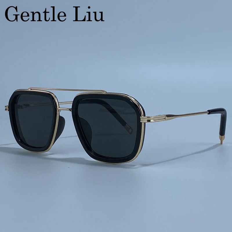 

Steampunk Square Sunglasses Men 2026 Luxury Brand Retro Punk Metal Frame Sun Glasses For Male Double Beam Eyewear Driving Shades