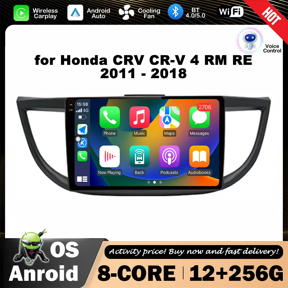

10.1 inch for Honda CRV CR-V 4 RM RE 2011 - 2018 Car Multimedia Video Player Intelligent System GPS Navi DSP WiFi 4G Head Unit