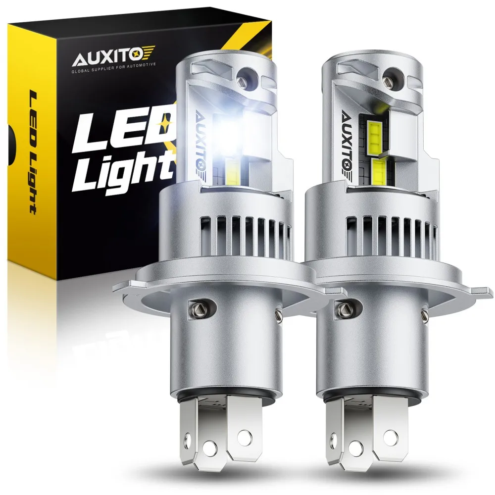 AUXITO 2Pcs H4 LED Headlights Bulb Canbus 12V for BMW Lada Honda Toyota Ford VW 9003 HB2 LED Hi/Lo Beam Headlamp Turbo Wireless