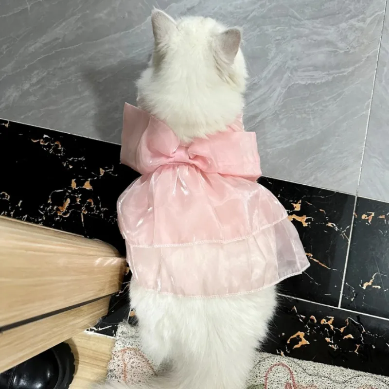 

Summer Pet Princess Clothes Pet Dog Dress For Dogs Skirt Summer Dog Wedding York chihuahua poodle For Dogs Skirts Cat Dresses