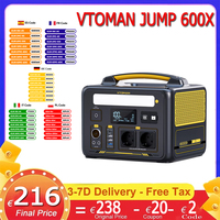 VTOMAN JUMP 600X 299Wh Portable Power Station, 600W Output, Pure Sine Wave, Expandable 939Wh Capacity, 9 Ports, PD 60W USB-C