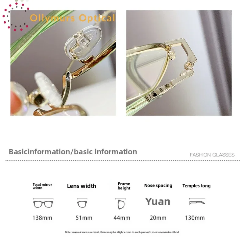 OLLYMURS نساء موضة نظارات القراءة التقدمية اللونية مكافحة الضوء الأزرق وصفة طبية نظارات قصر النظر نظارات مخصصة