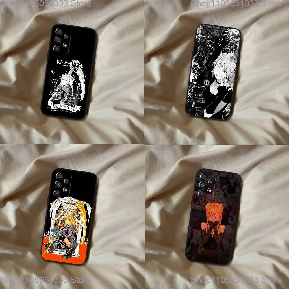 

Misa D-Death N-Note Phone Case For Samsung Galaxy A20,A21s,A22,A31,A32,A52,A53,A72,73,A80 Soft Black Cover