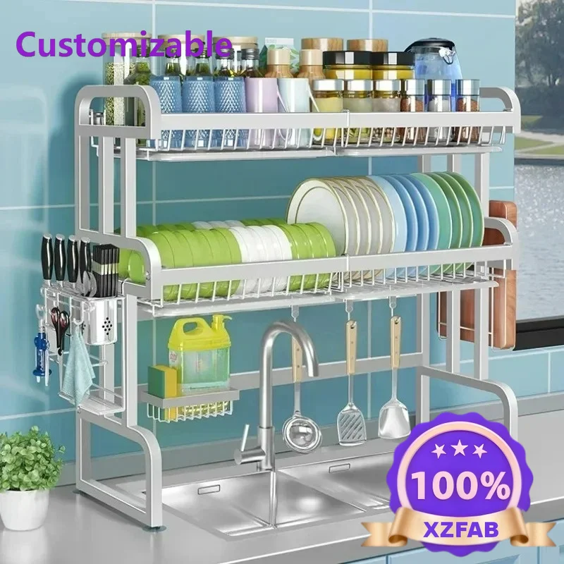 Factory Direct 2026 Long - lasting 304 Stainless Steel Dish Drainer for Kitchen Sink Home  Multifunctional Dish Knife Spoon Rack