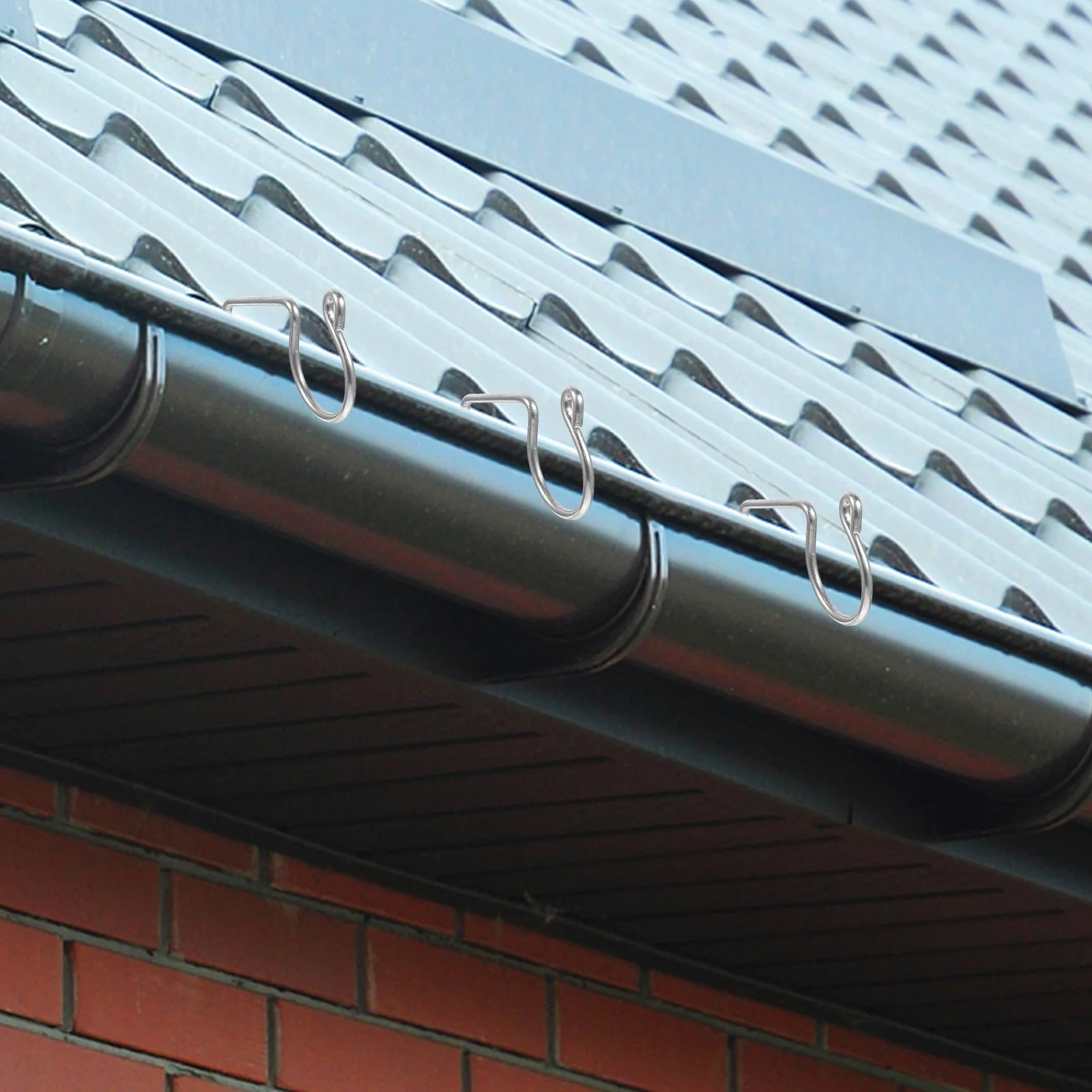 

50Pcs Light Hangers for Gutter Guards Metal Heavy Duty Outdoor Christmas Light Hooks for String Lights Roof Garland