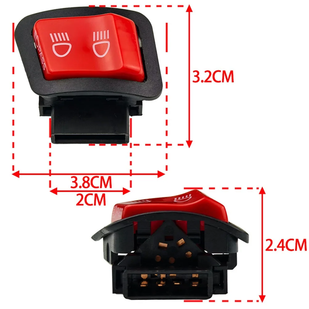 Dimmer Switch Designed for GY6 for atv for Dirt Bike Moped and for scooter Applications with Dedicated for pass Button for High