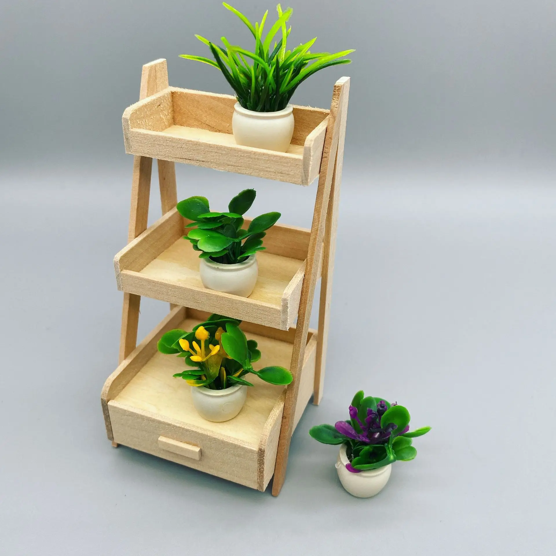 Furniture Potted Miniature Artificial Tiny Bonsai Model Mini Flowerpot Fake Succulent Plant Greenery Ornament Fairy Garden Gnome