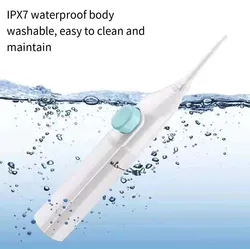 Irrigador Oral de presión Manual, hilo Dental portátil, chorro de agua, tanque de agua de 90ML, limpiador de dientes impermeable para cuidado bucal