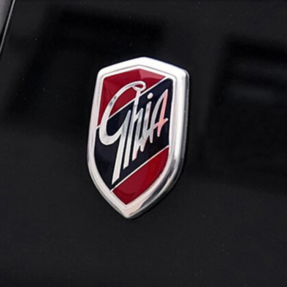 

2 PCS 3D aluminum GHIA Side Emblems Shield Logo Marked Car Sticker For Ford Focus Mondeo Fiesta car-styling