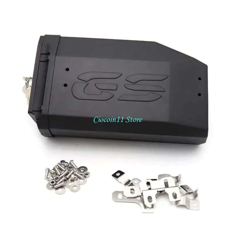 

Y1UB Heavy Duty Large Capacity Waterproof Motorcycle Left Toolbox Anti Fall Plastic Storage Case for R1200GS R1250GS TKR502