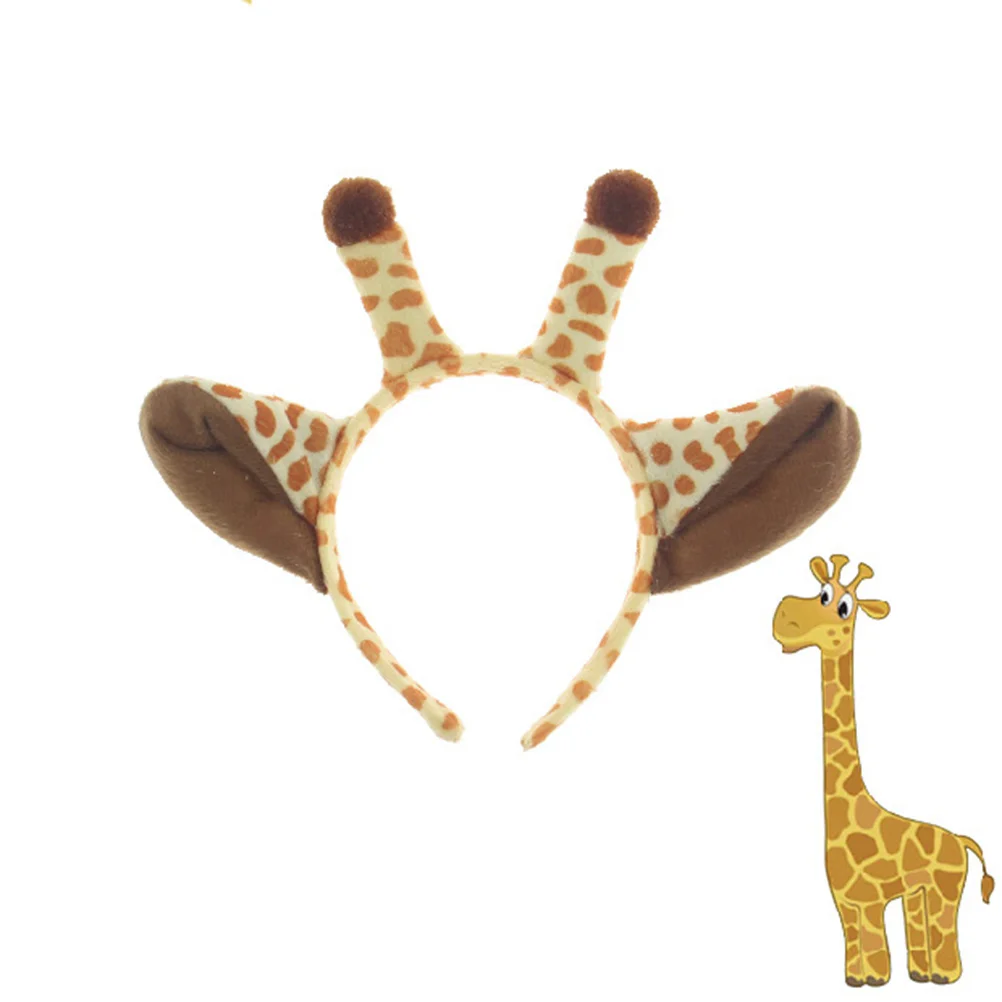 Kids Giraffe Horn Shape Animals Ears Headband Party Cosplay Costume Headdress Hair Headpiece