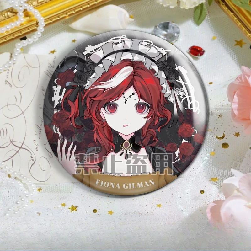 Game Identity V Round Brooch Vera Nair Emma Woods Lucky Guy Emily Dyer Cosplay Character Badge Pin Bag Decoration Cosplay Gift