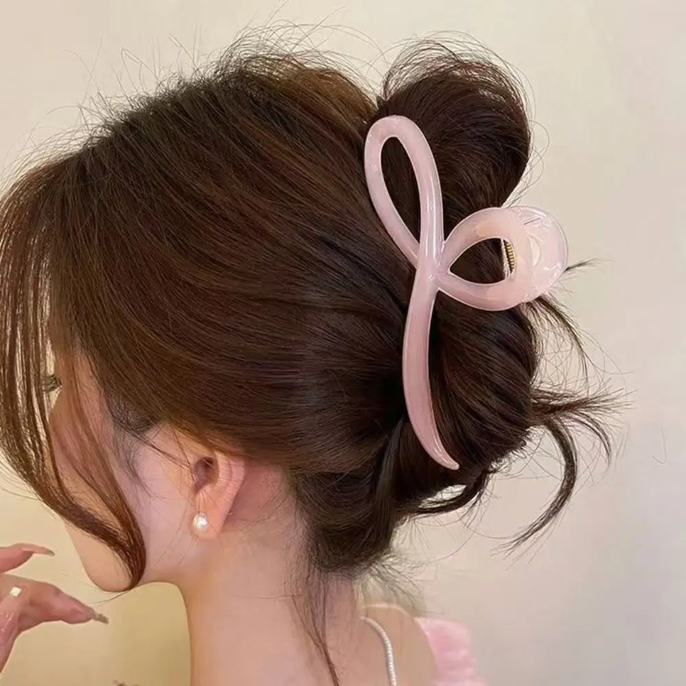 

Elegant Jelly Color Back Headband Hair Clips Bow Ornament Hairpin Headdress Girls Shark Clamp Headdress