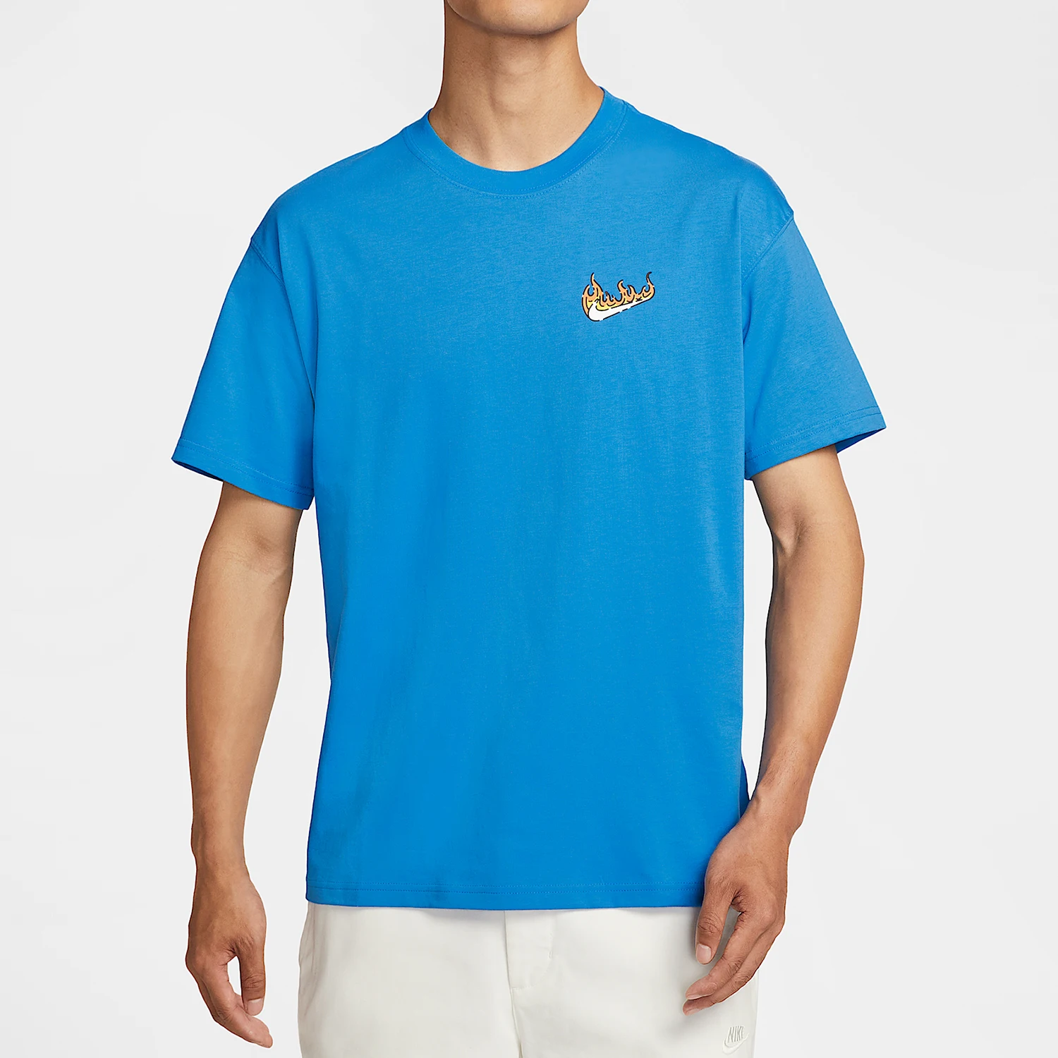 Nike genuine comfortable men's fashionable round neck soft breathable casual short sleeved shirt HQ9257-406
