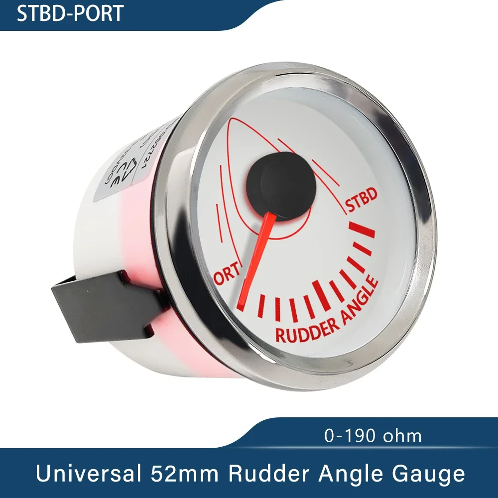 ELING 52mm 85mm Waterproof Boat Yacht Rudder Angle Indicator Gauge Rudder 0-190ohm With Red Backlight 9-32V for Ship Boats