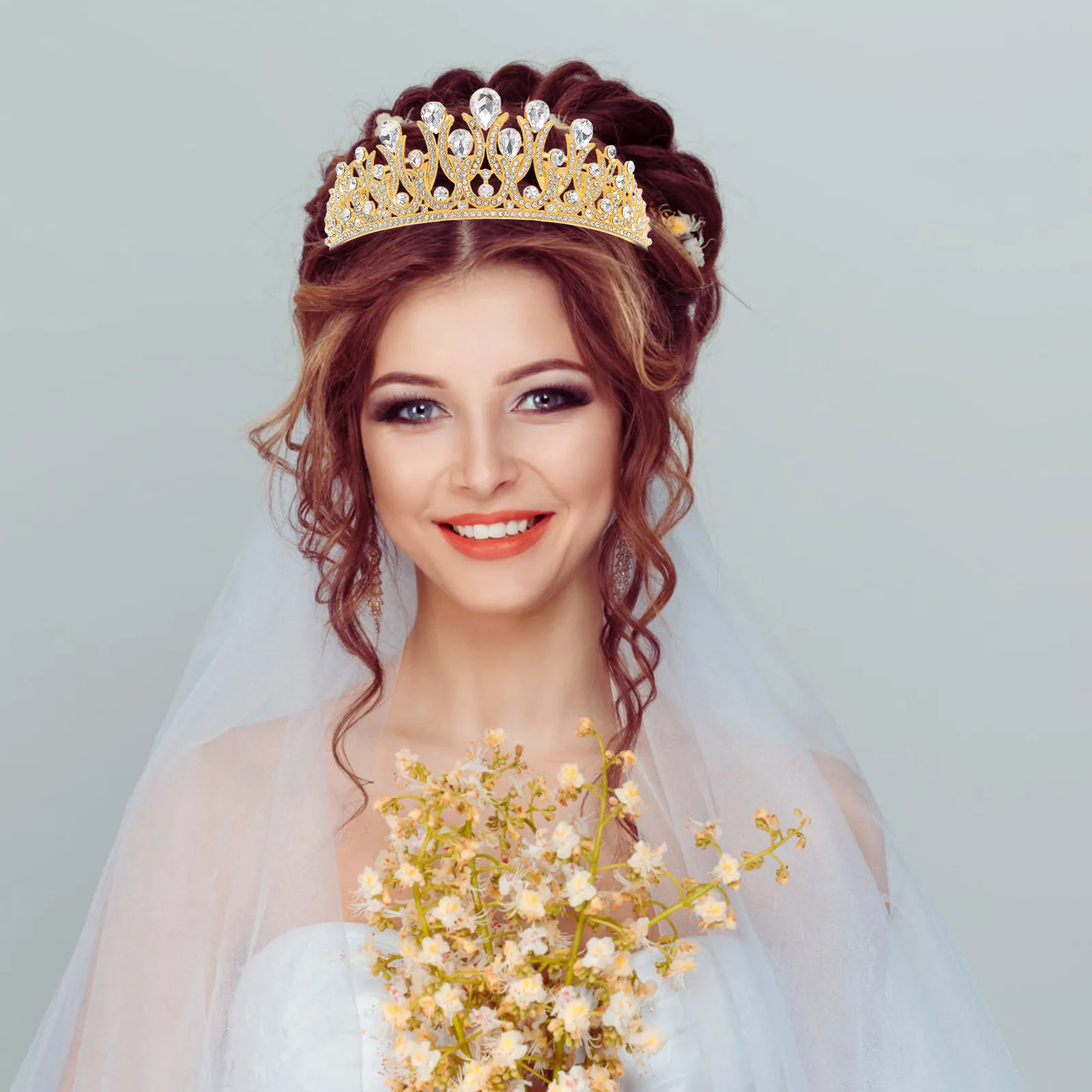 Mahkota Pengantin Berhias Berlian Imitasi Vintage, Aksesoris Rambut Pengantin, Tiara Putri Elegan untuk Pesta Pernikahan, Pesta Pengantin, dan Prom