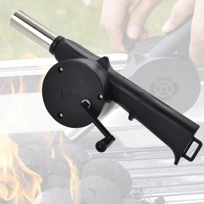 

Hand Crank Blower For Outdoor Camping BBQ Grill, Hand Fan For Grilling BBQ Tools, Picnic Camping Accessories