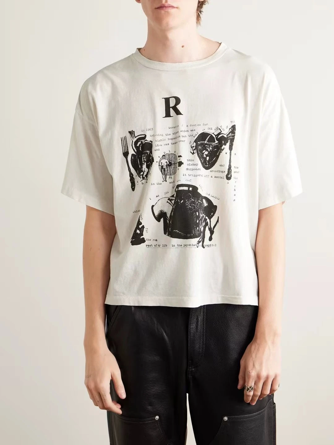 ER/D 25SS Character Wash Printed Shoulder Crew Neck Short Sleeve Tee