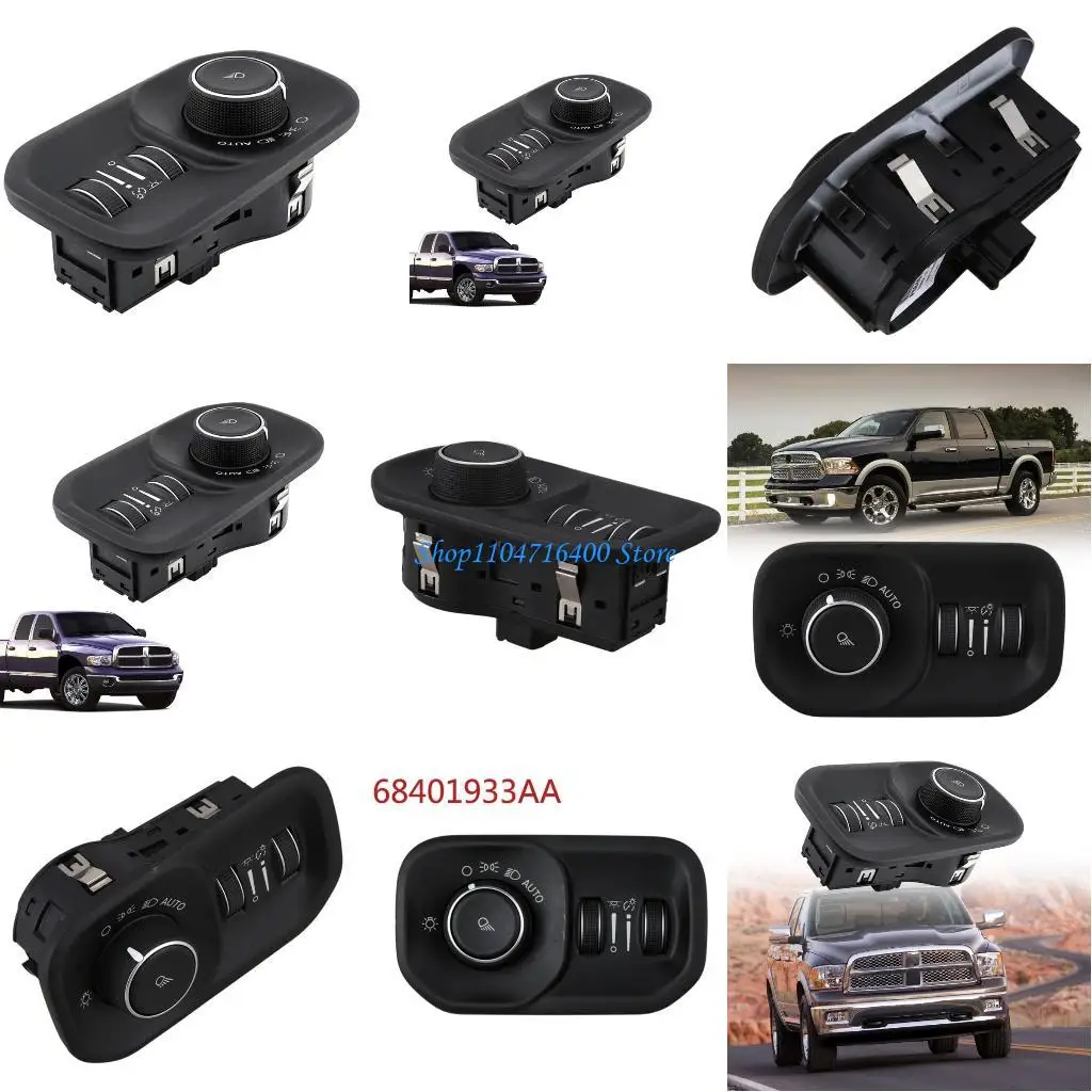 

y1gd Car Plastic Front Headlight Control Fog Light Switch for 68401933AB 68401933AA