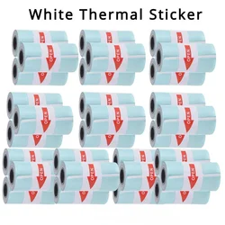 Printable Sticker Paper Direct Thermal Paper White Self-adhesive 57*30mm for PeriPage A6 PAPERANG P1/P2 Mini Photo Printer