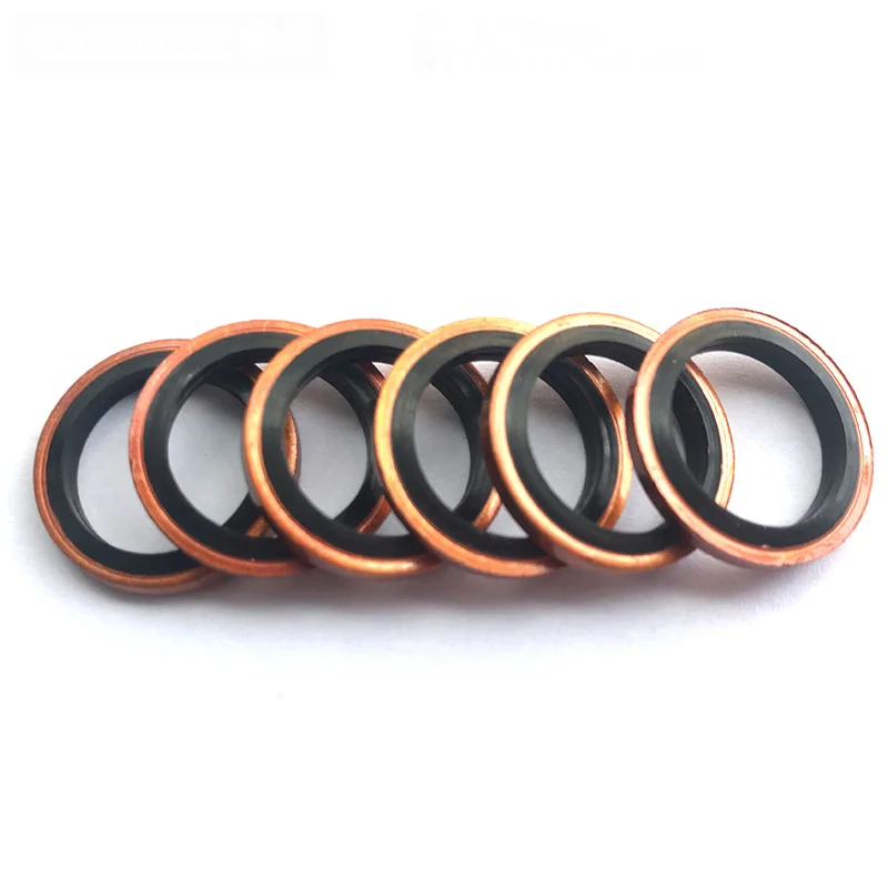 레드 코퍼+딩칭 고무 JB982 하프 팩 와셔 가스켓 M6 M8 M10 M12 M14 M16 M18 - M60 씰 링/고무 O-링 고무 가스켓