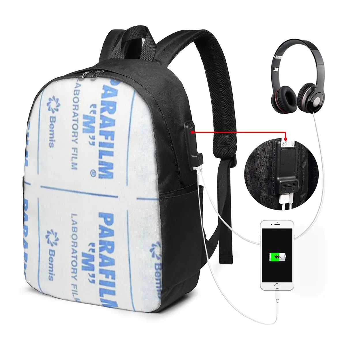 Parafilm Is A Lifesaver Backpack Travel Notebook Bag Computer College Student School Bag Laptop Shoulder Bags for Men Women