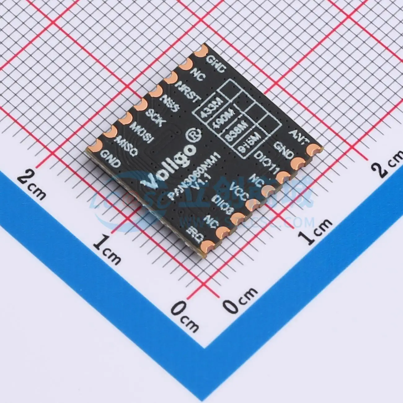 5pcs PAN3060S433N0M1 SMD 16x16mm transceiver 433MHz 20dBm RF Wireless Communication Module for Smart Home System