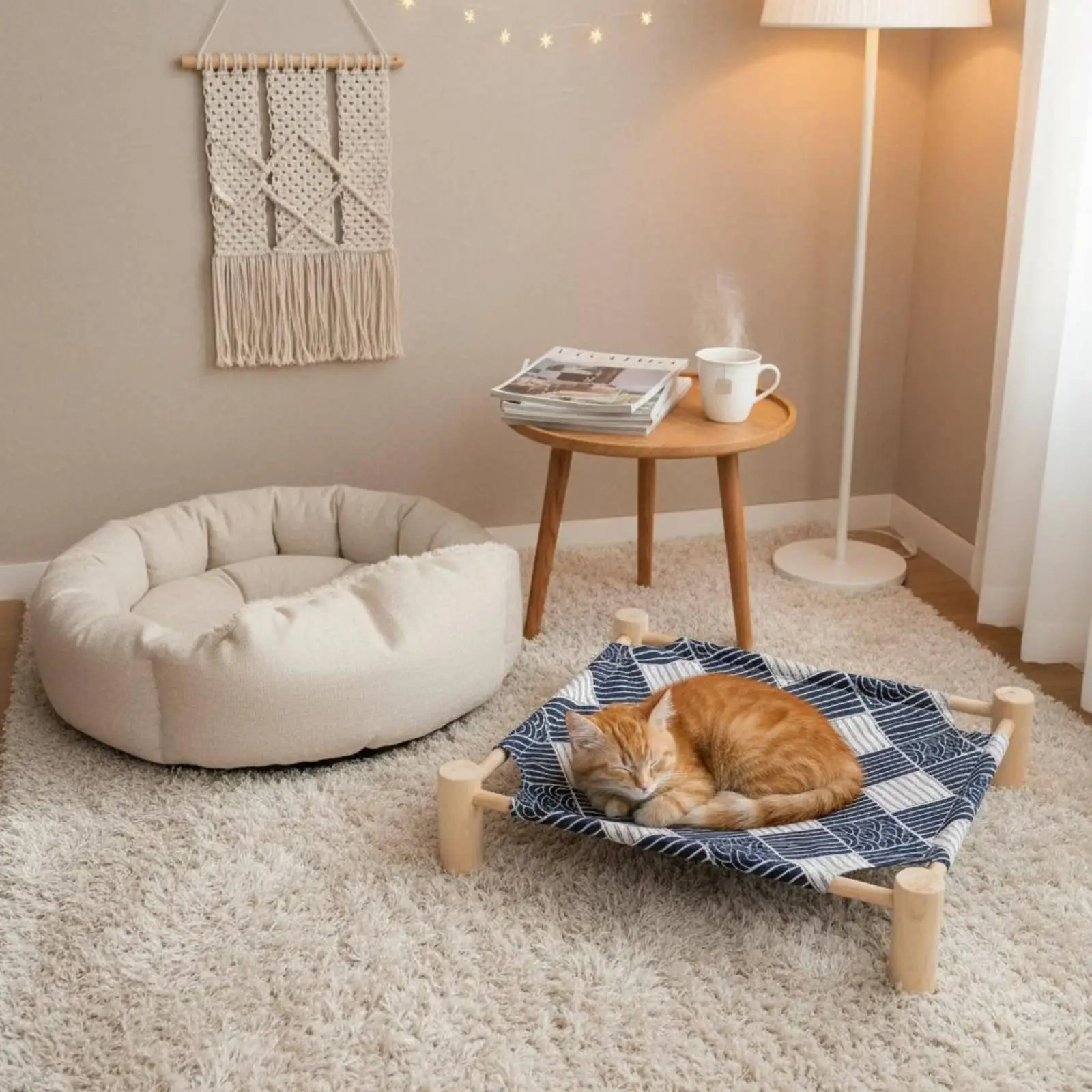 Raised Dog Bed Detachable and Washable Raised Cooling Pet Cot Reversible