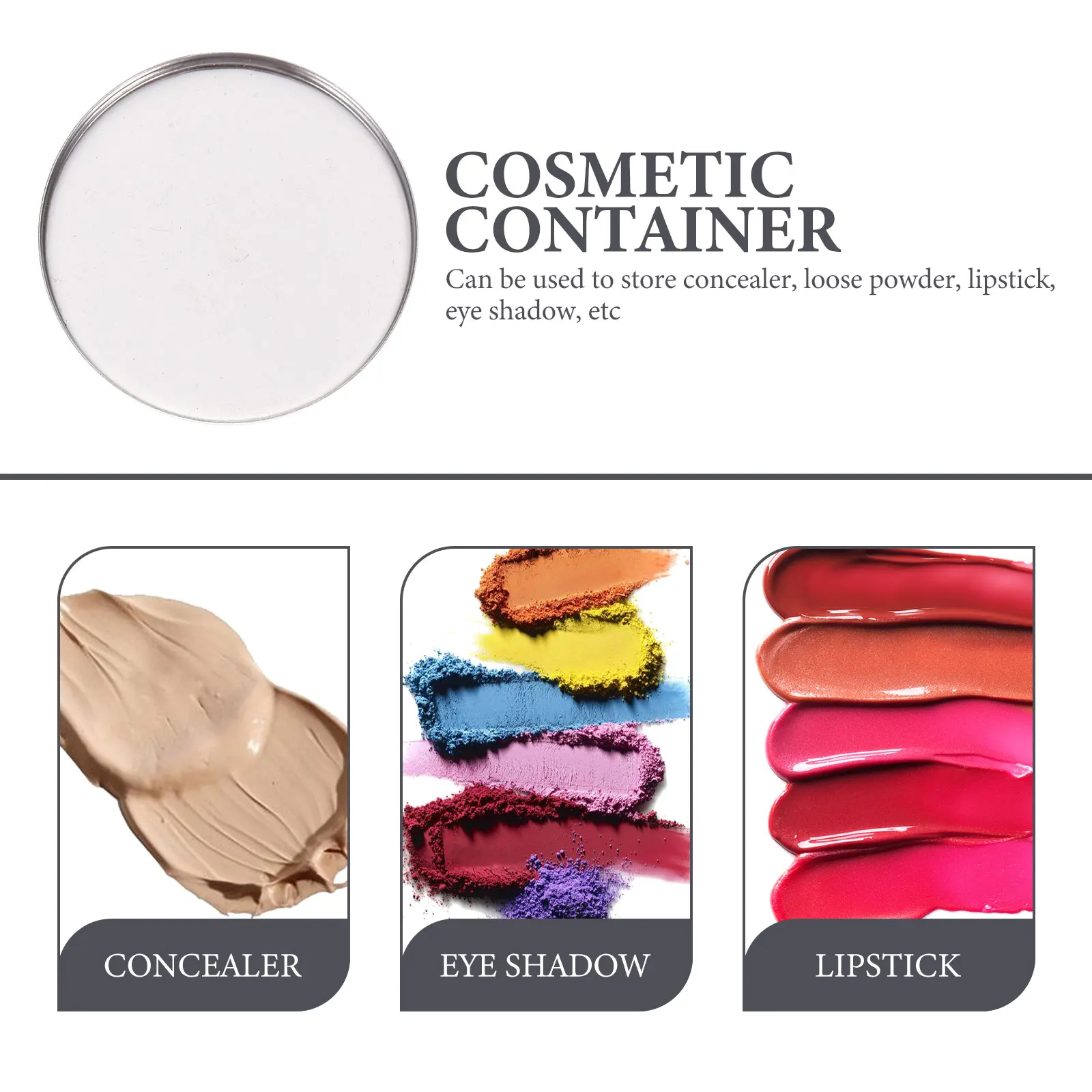 20 pezzi tavolozza di ombretti piatti vuoti in acciaio inossidabile mascara padelle in metallo durevole sicuro viaggio quotidiano contenitore per il trucco a casa regalo