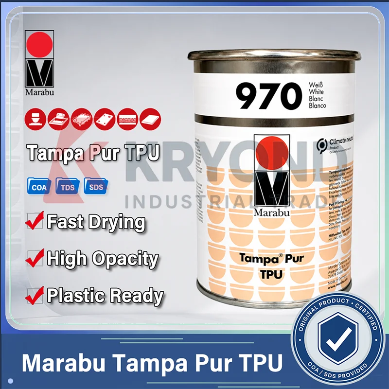 Marabu Tampa Pur TPU 970 980 950 Polyurethane Pad Printing Ink Solvent-Based 2K High Opacity for PP, PA Metal, Plastic Substrate