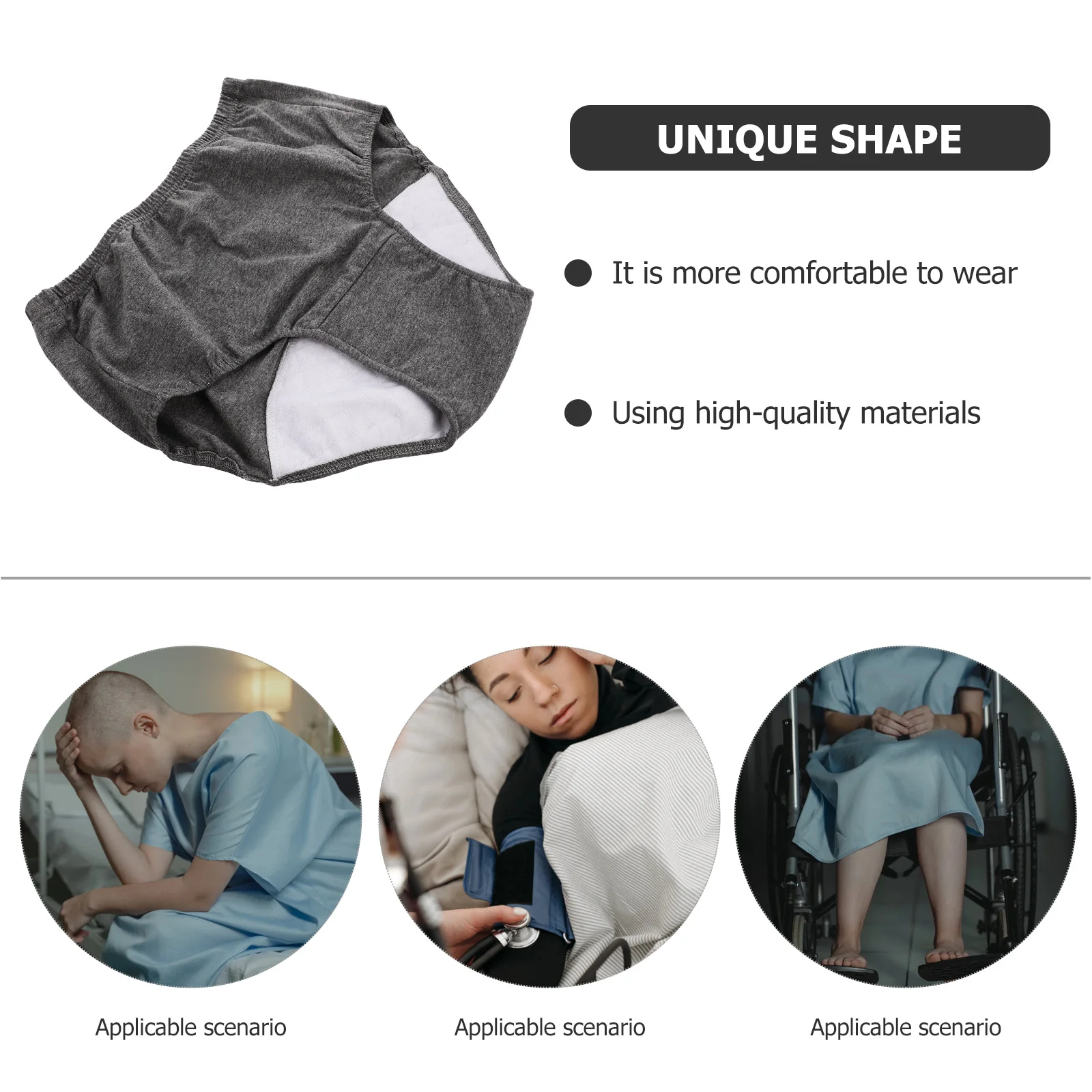 Waterproof Pants Diaper Skirt Elderly Care Products Reusable Urinary Adults Incontinence Pvc Layer Washable Man