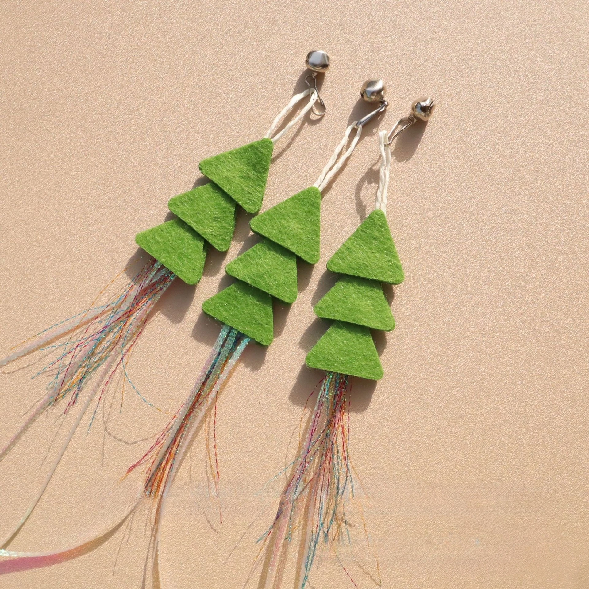 3 قطعة لعبة القط شجرة عيد الميلاد الخضراء تحل محل لعبة الحيوانات الأليفة التفاعلية على شكل عصا إغاظة الرأس #6