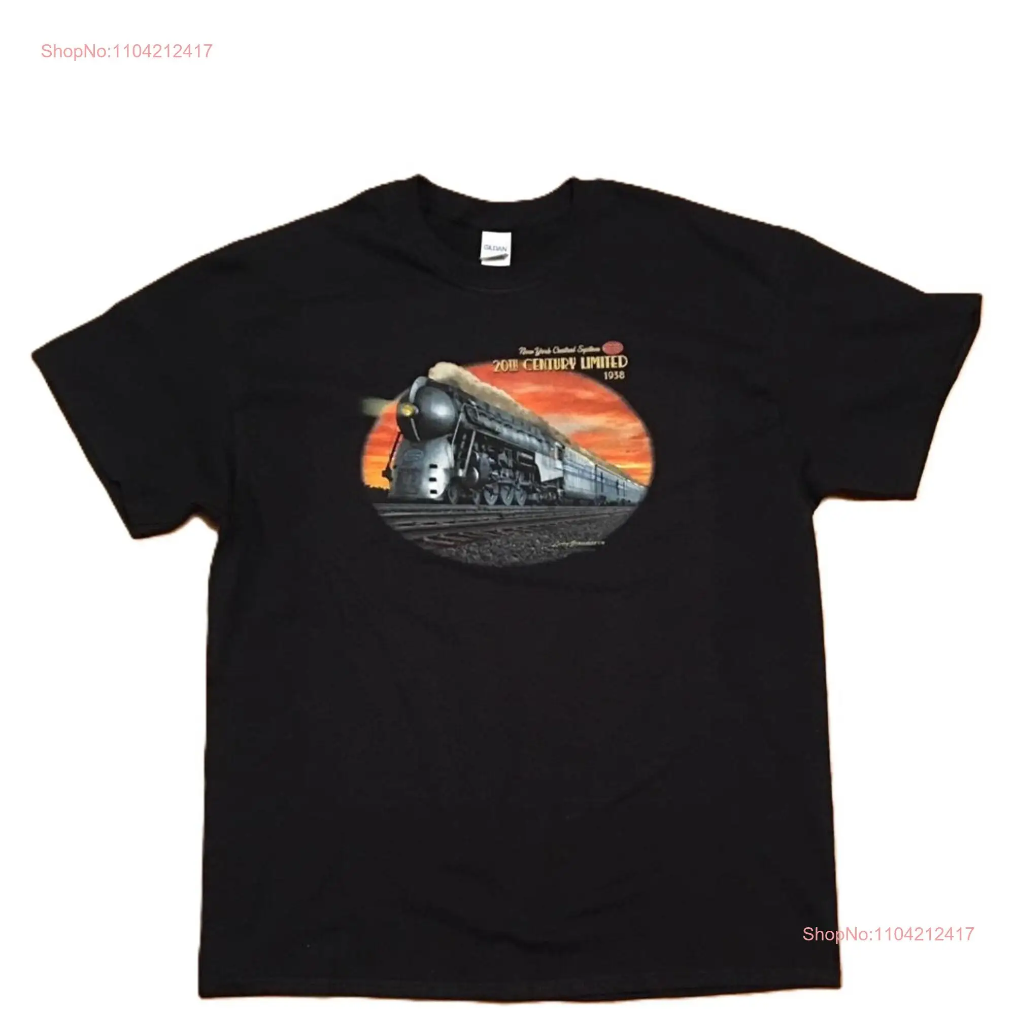 Train T Shirt 20th Century Limited 1938 Steam Engine SweaT Available On Request 744e long or short sleeves