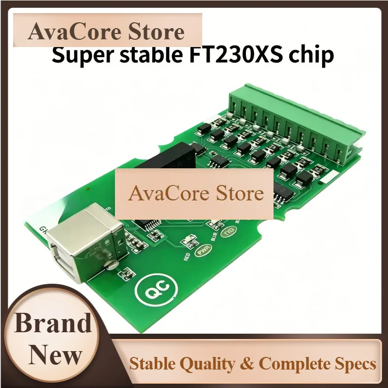 AvaCoreEVC8013 USB To RS232 RS485 RS422 Serial Converter High Speed Isolated Module With FT230XS Chip