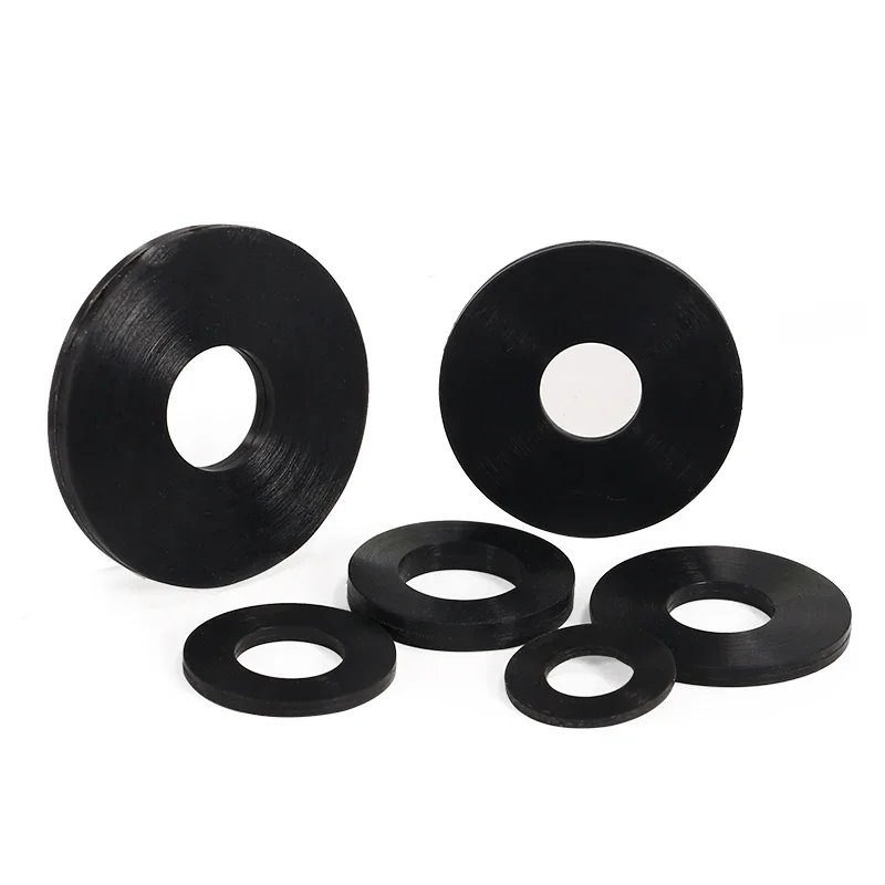 10~100 Pcs Black Silicone Washer M2 M2.5 M2.7 M3 M4 M5 M6 M8 M10 M12 M16 M20 O-ring Silicone Rubber Flat Washer Seal Ring Gasket