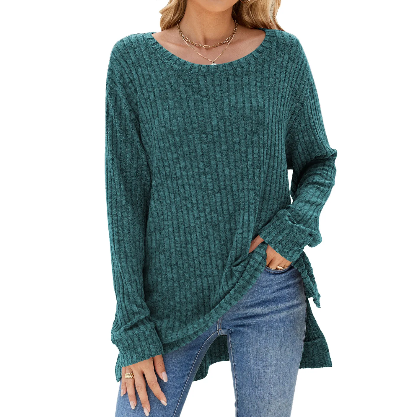 Ropa De Mujer Round Neck Women Clothing Vent Ropas Mujeres Pullover Sweatshirt Invierno Para Mujer Bluza Damska Clothes 2025