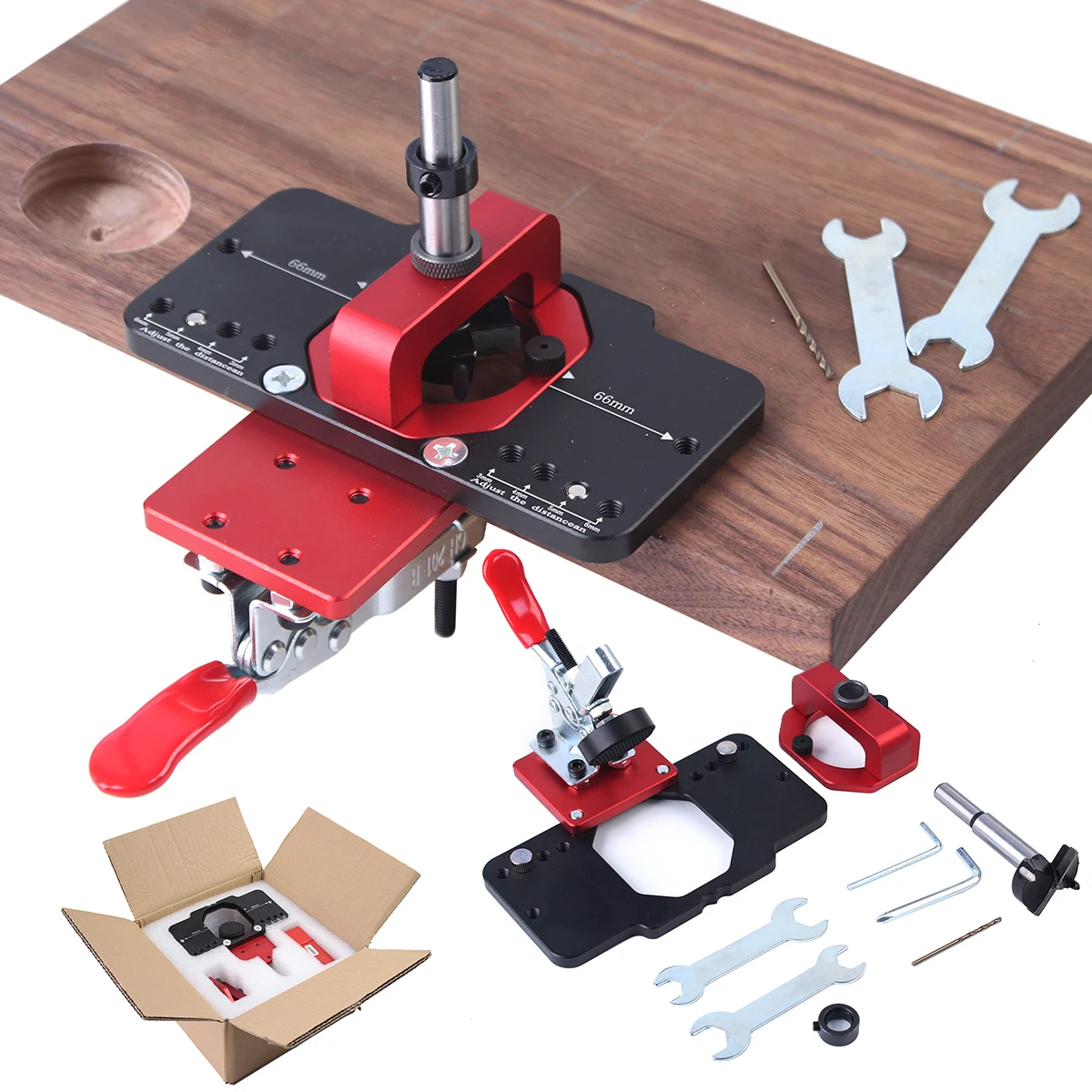 

35mm Concealed Door Hinge Jig Accurate Locking Cabinet Hinge Jig Pocket Hole Jig Adjustable Quick Punch Cabinet Hardware Jig