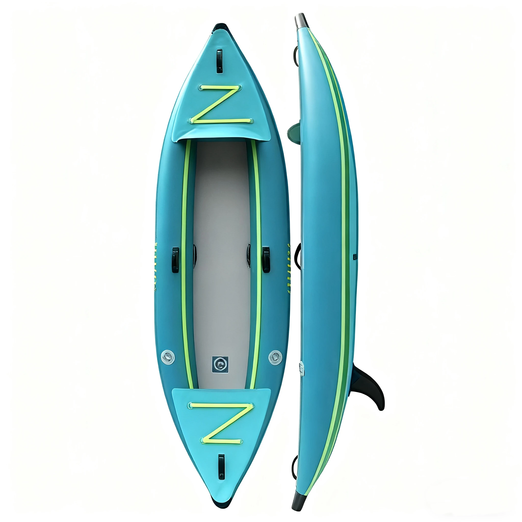 14FT Modular Pedal Kayak, 3-Piece Split Tandem Fishing Boat with Propeller 2025