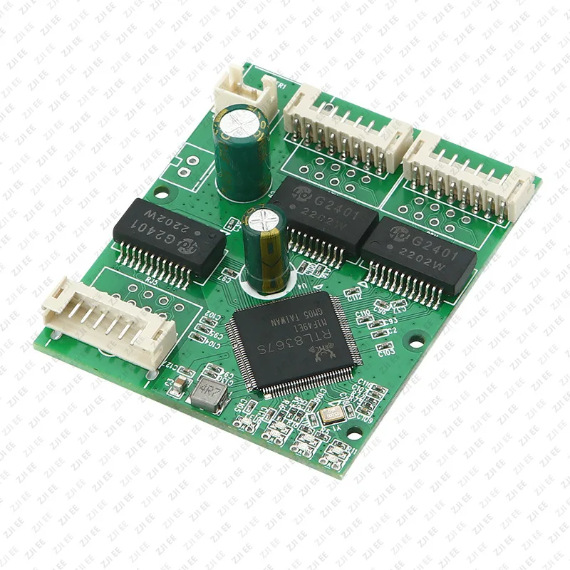 LX-SG301-1 Dreiport-Gigabit-Switch-Modul, Reihenmodell, Ein Eingang, Zwei Ausgänge, Miniatur-Einbau-Breitspannungs-Hauptplatine – Detail 5