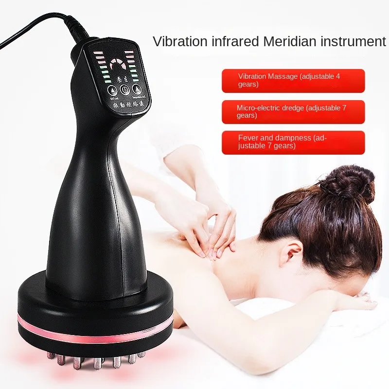 

Microcurrent Meridian Scrape Infrared Body Detoxification Massage Comb Regimen Dredging Warm Brush Shape Promote Blood Relaxing