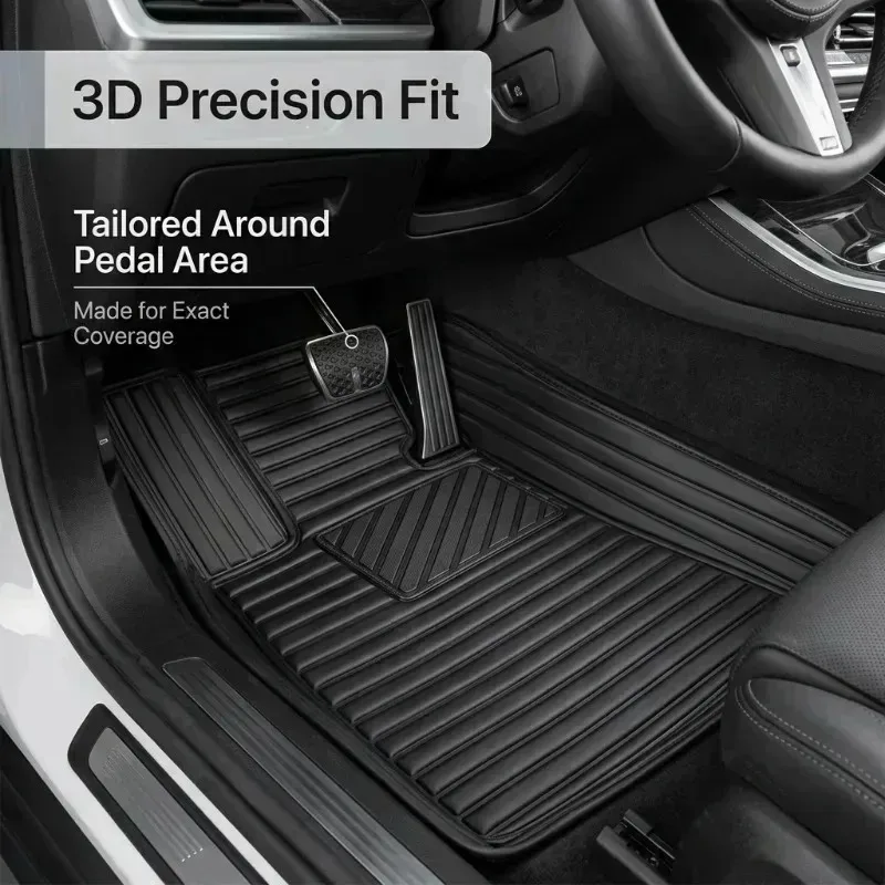 Custom 3D Car Floor Mats for Mazda CX-90 6-Seater 2024-2026 All Weather Waterproof Full Coverage Auto Interior Accessory Rugs