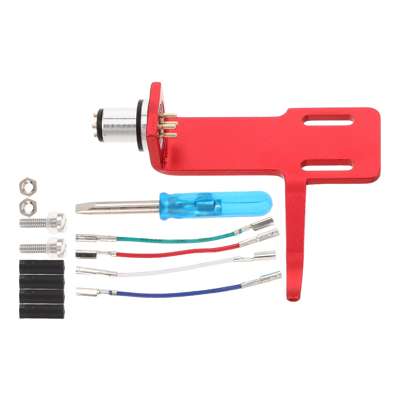 

1Set Universal Turntable Headshell Replacement Red Lead Wire Cartridge Mount for Phonograph Tonearm Record Player Accessories