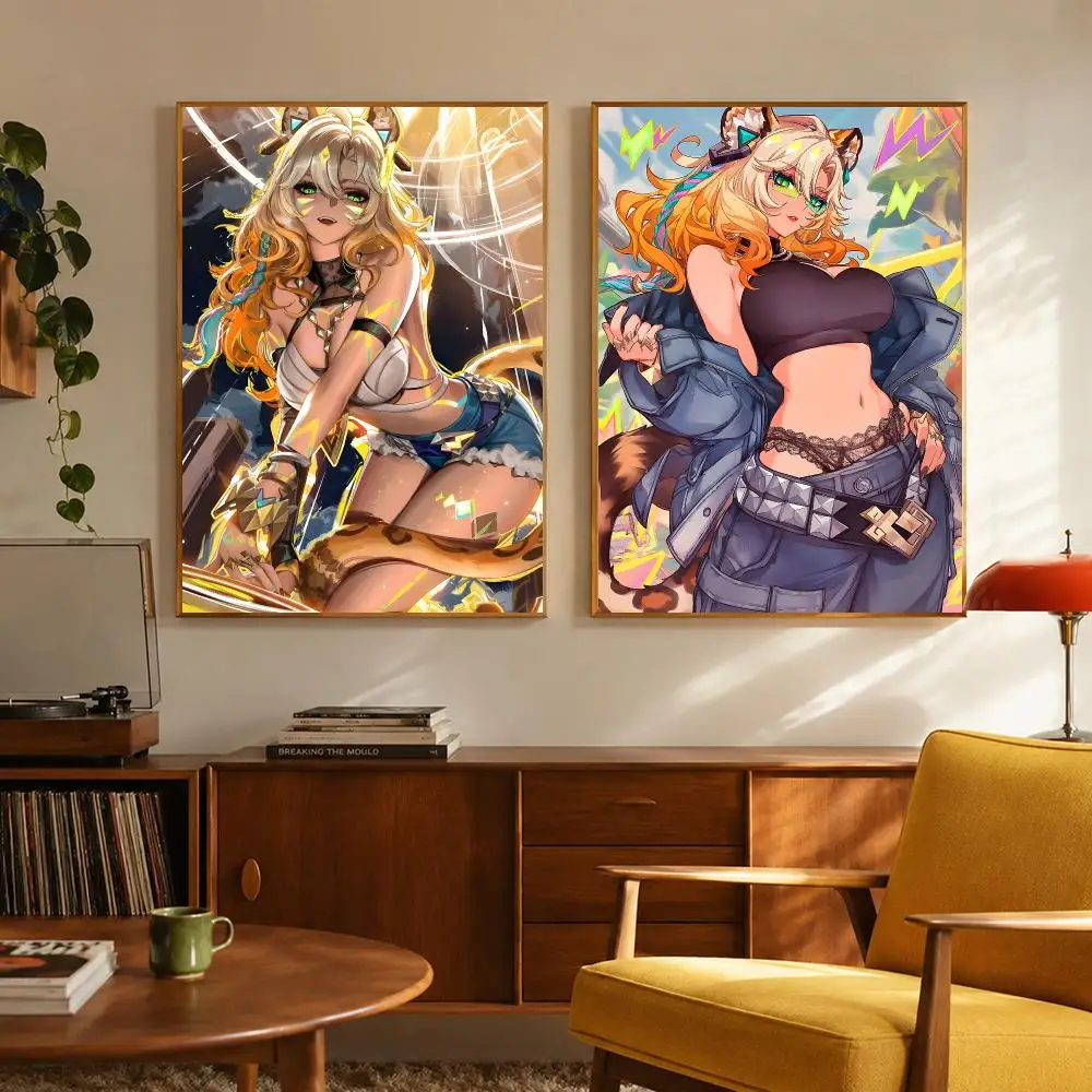 Game Character Genshin Impact Xilonen Poster Digital Solvent Print Waterproof PP Fade-Resistant Wall Art Room Decor Gift