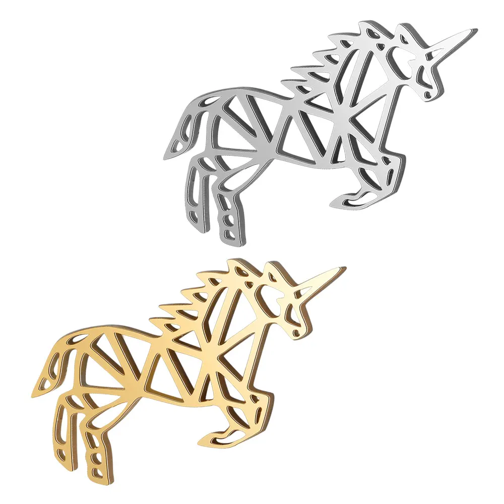 10pcs/lot Wholesale 316 Stainless Steel Never Tarnish Unicorn Hamsa Hand DIY Charms Sun Yin Yang Horseshoe Bracelet Connectors