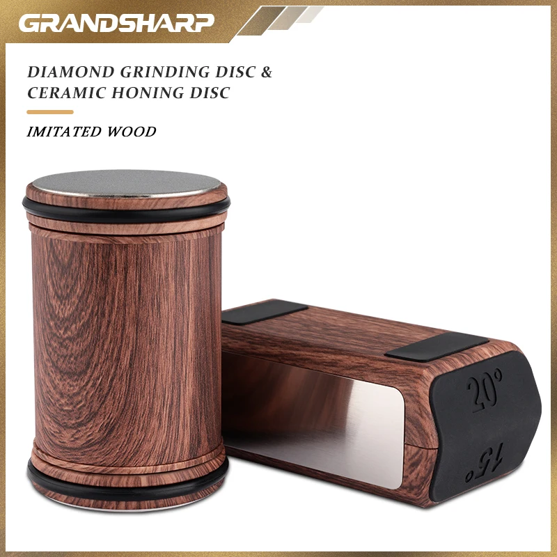 

Точилка для ножей Grandsharp с вращением на 15/20 °, многоугольный Алмазный Грит 600/1200 #, кухонный инструмент, точильный камень, кухонный аксессуар